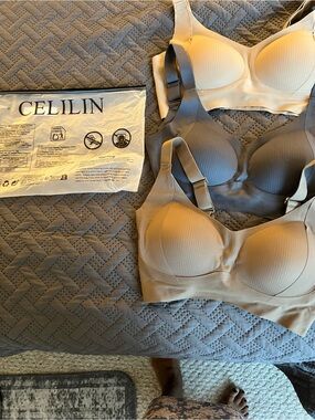 Everyday Seamless Wireless Bra — Nude & Gray Two-Pack